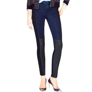 J.Crew Toothpick Mid-rise Color-block Ankle Skinny Denim Jeans 24